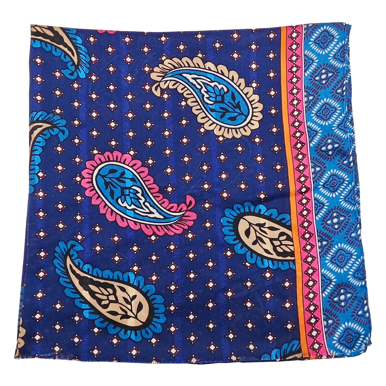 Paisley Scarf - Navy