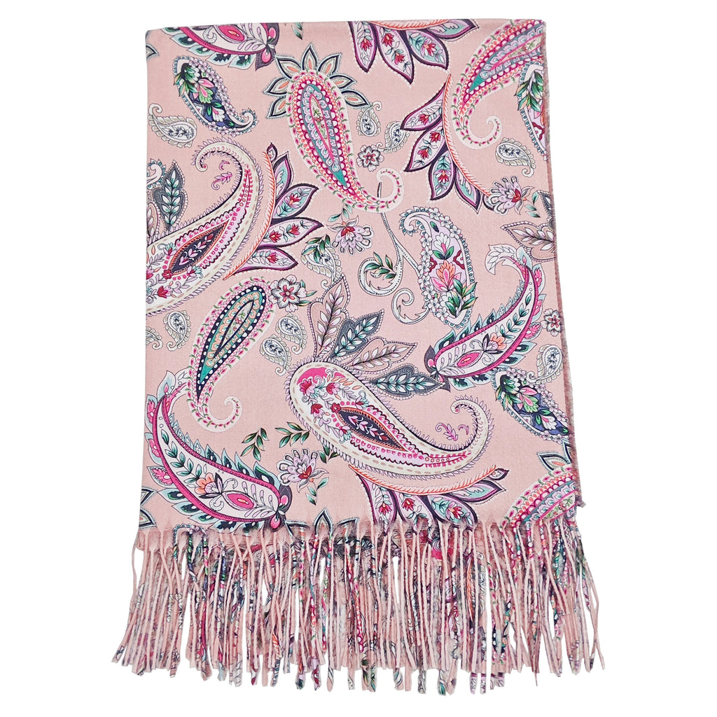 Paisley Print Scarf - Light Pink