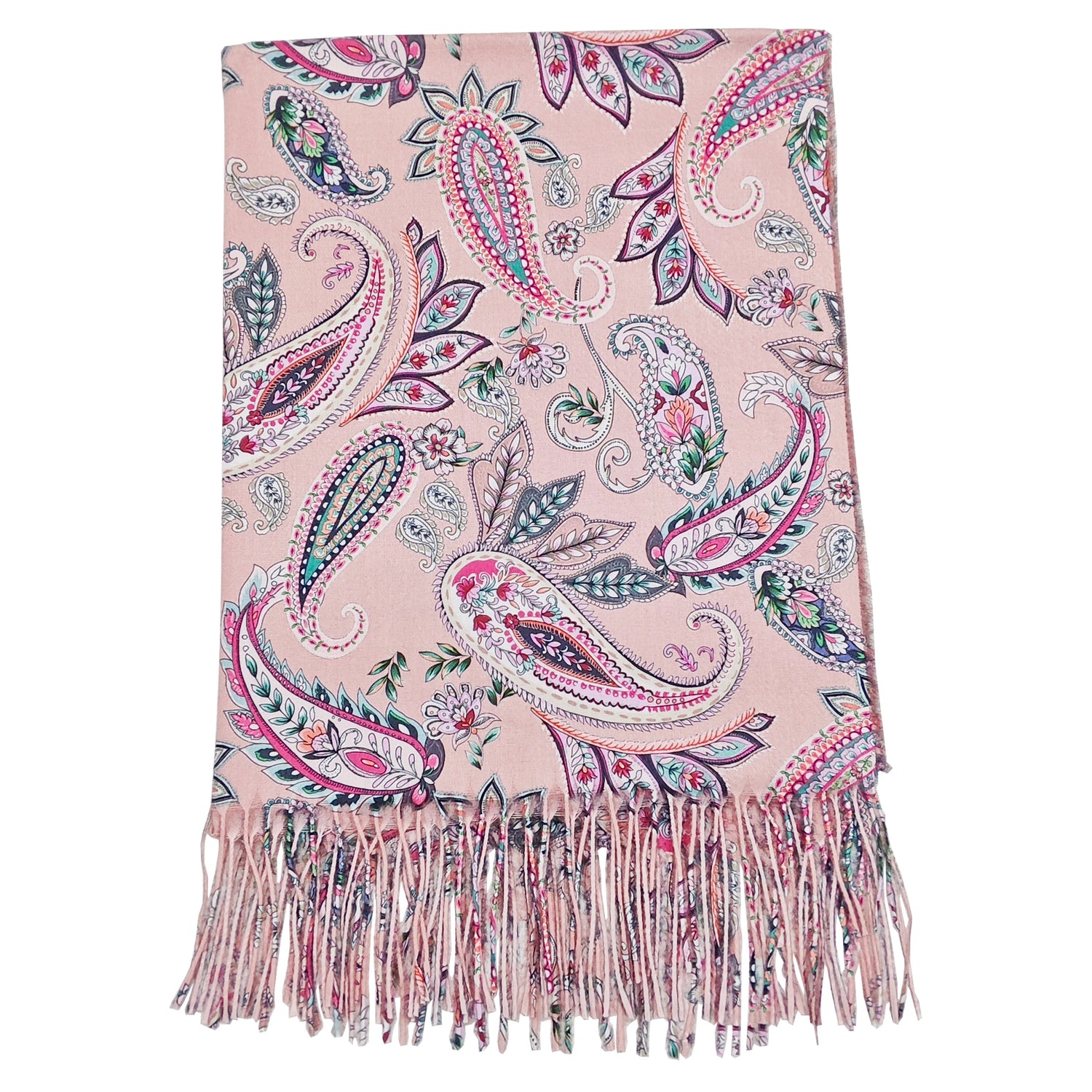 Paisley Print Scarf - Light Pink