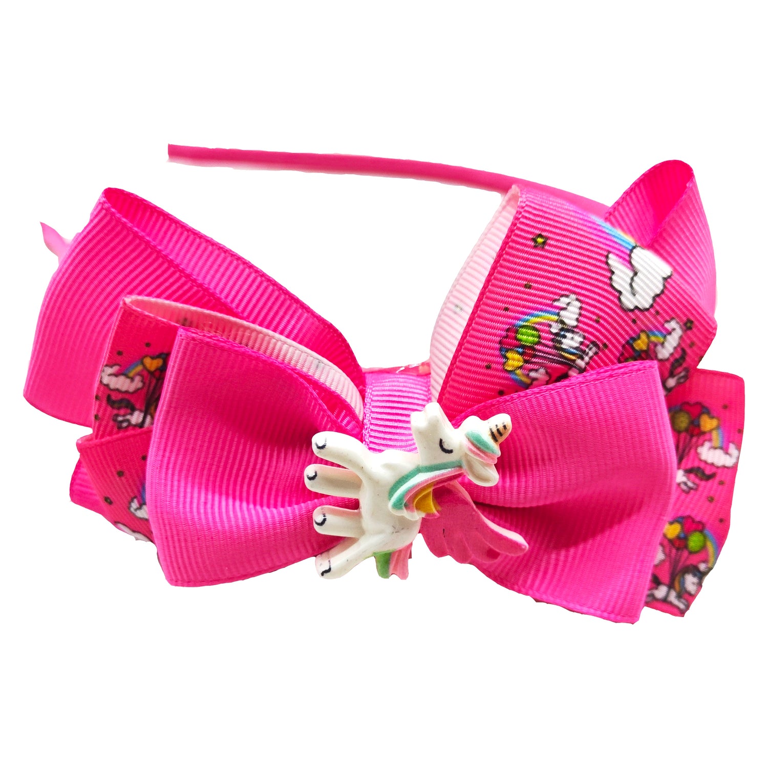 Sparkle Bow Unicorn Hairband - Pink
