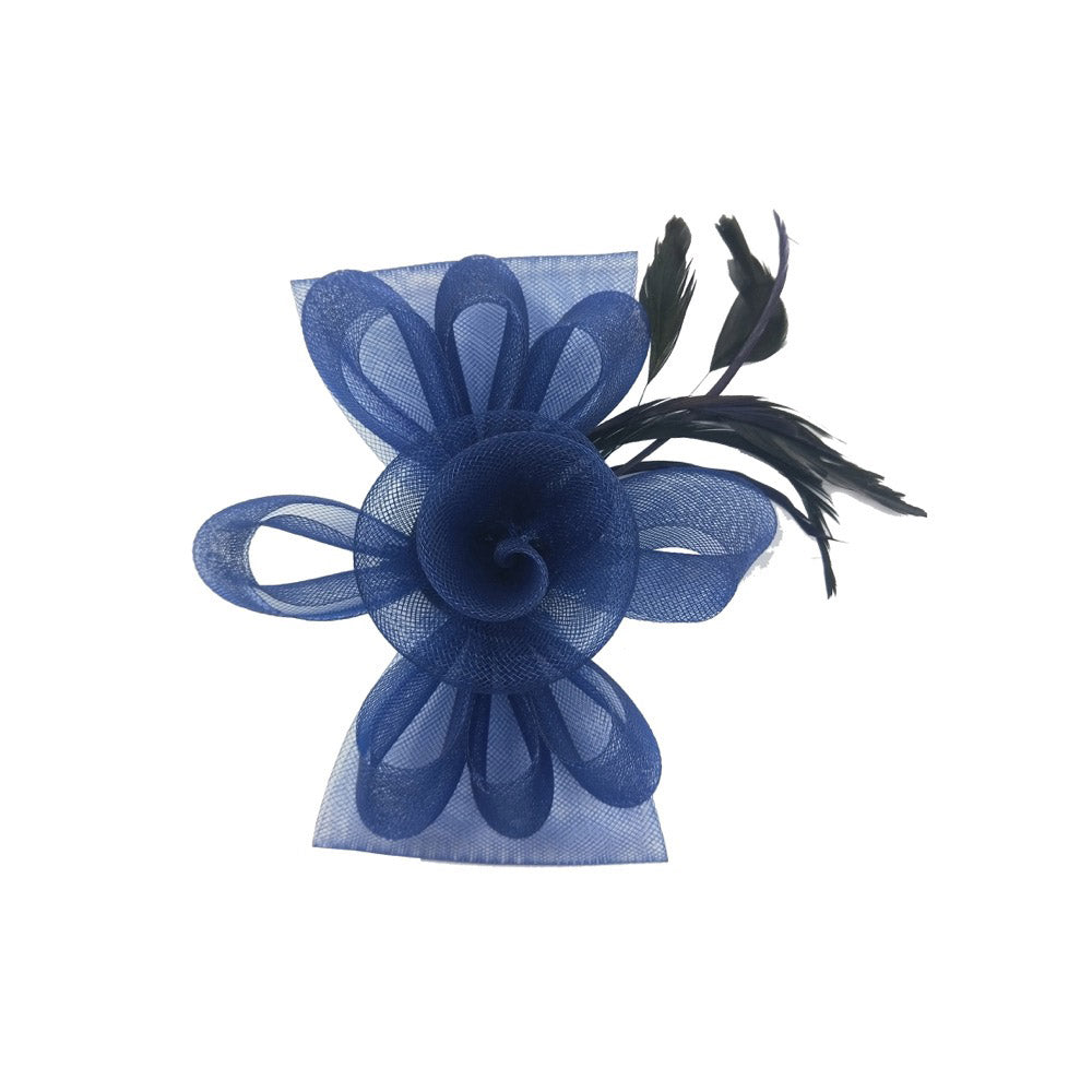 Fascinator flower navy