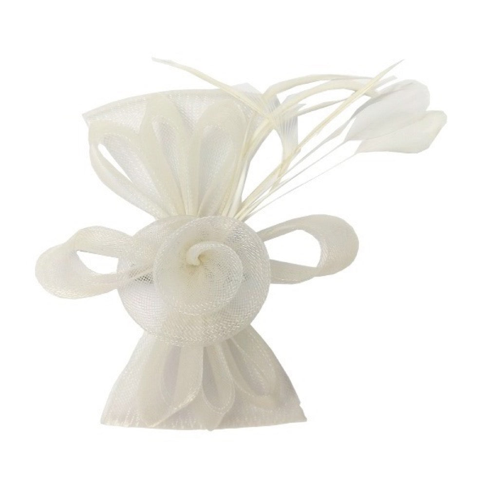 Fascinator flower ivory