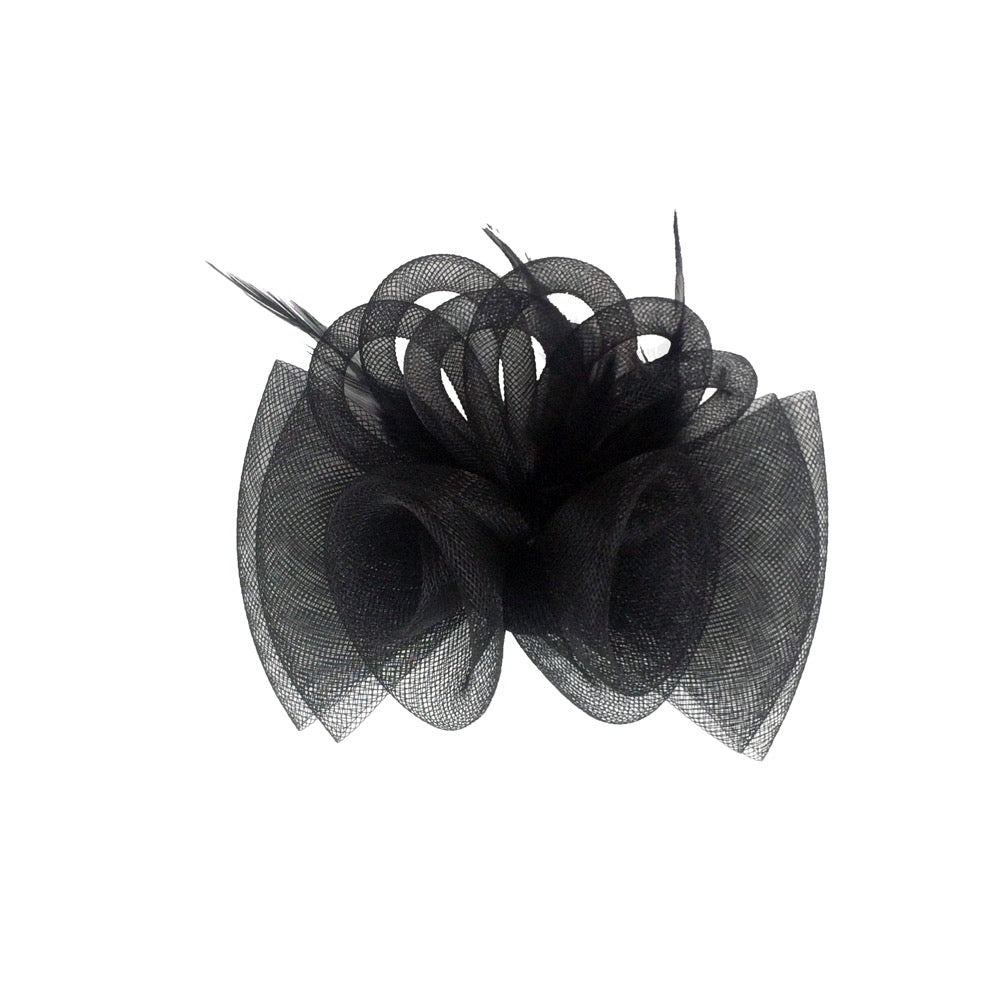 Fascinator flower detail black