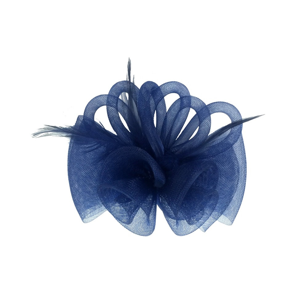 Fascinator flower detail navy