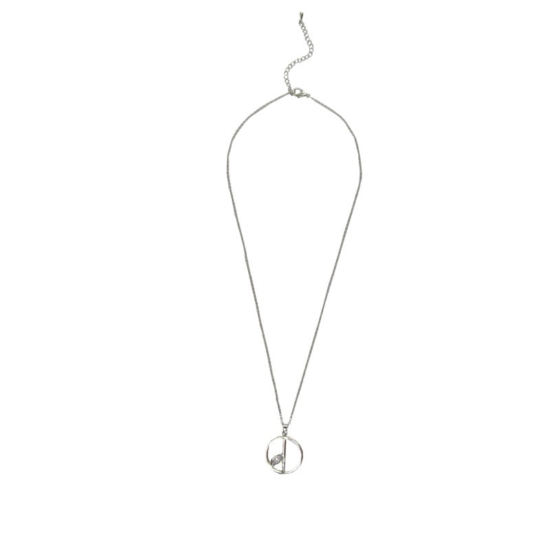 Circle necklace silver