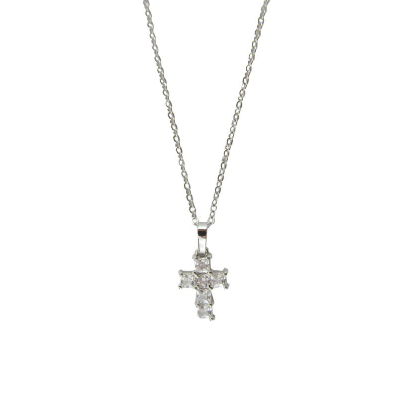 Cross necklace silver