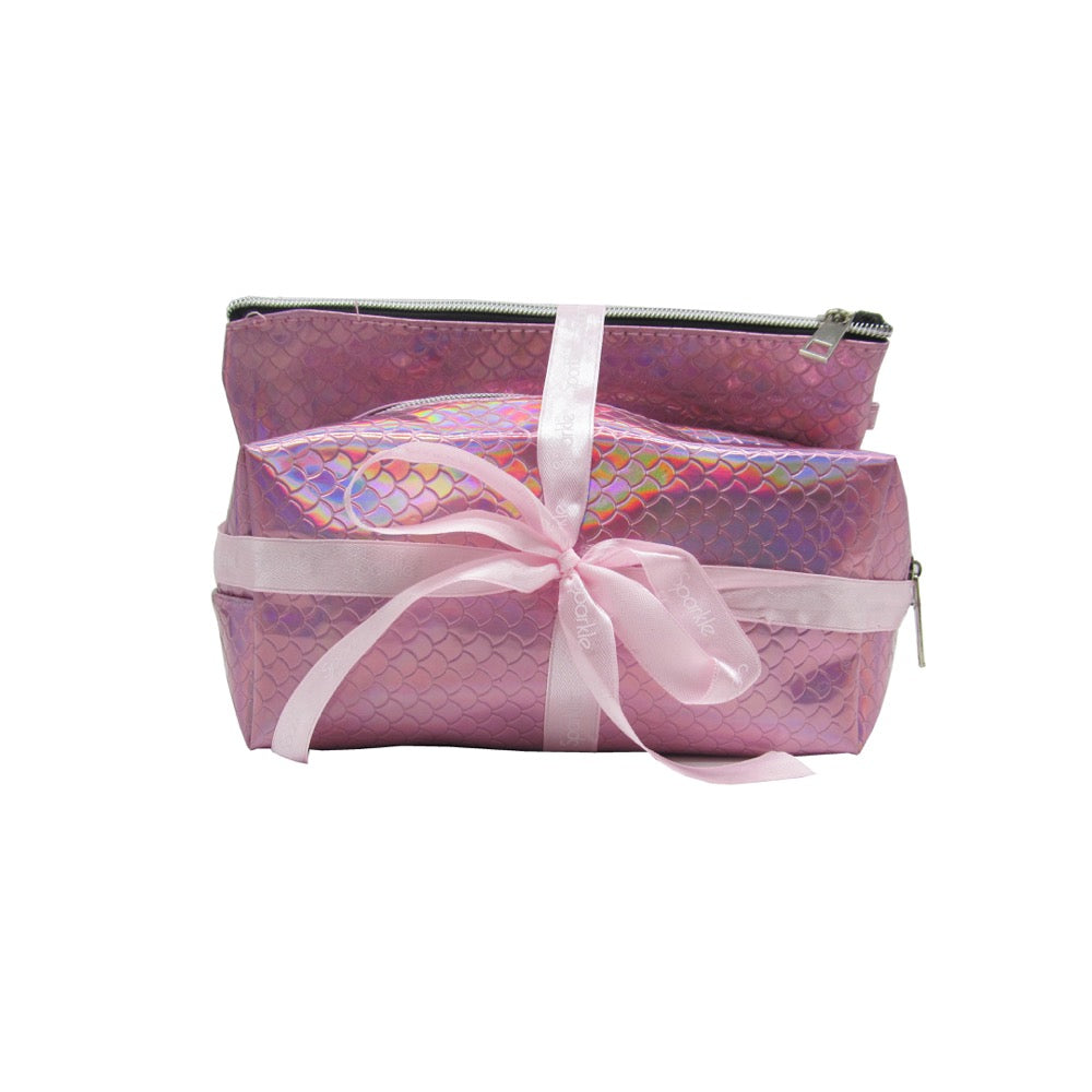 Sparkle Gift Set 2pc Mermaid Cosmetic Bags