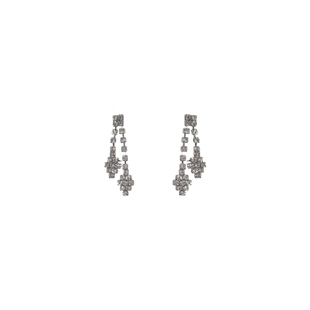 Diamante Necklace Set Silver
