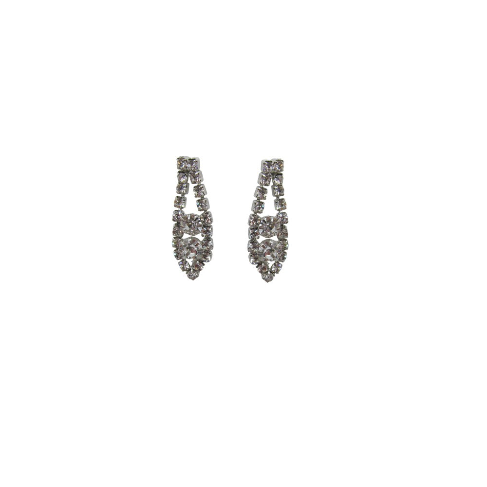 Diamante Necklace Set Silver