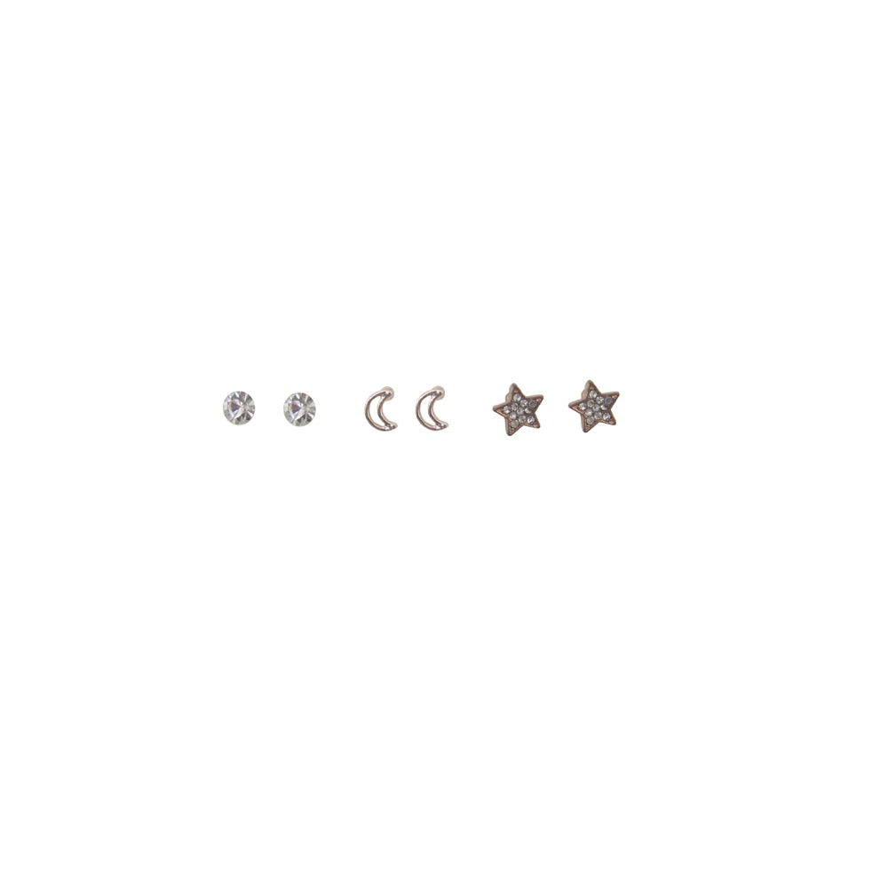 3Pk Star Earring Rose Gold