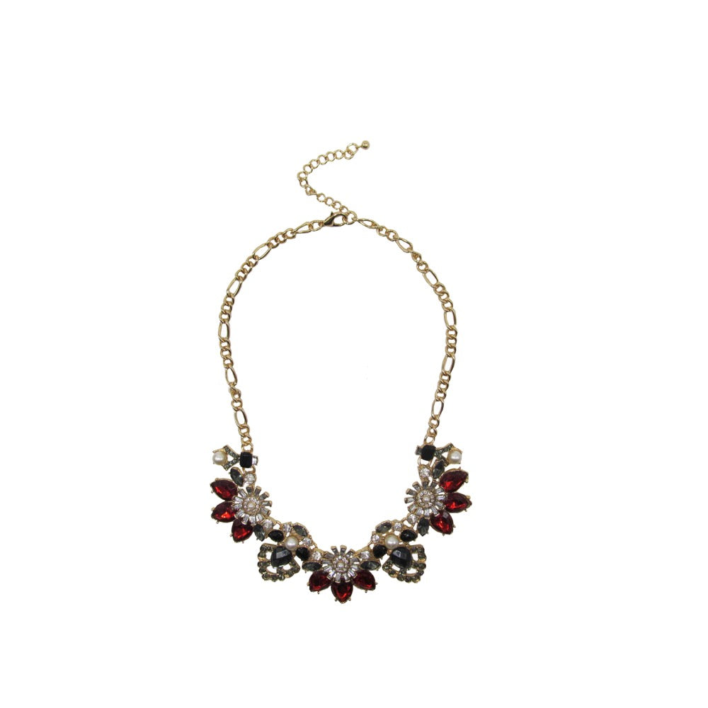 Statement Flower Necklace Colour