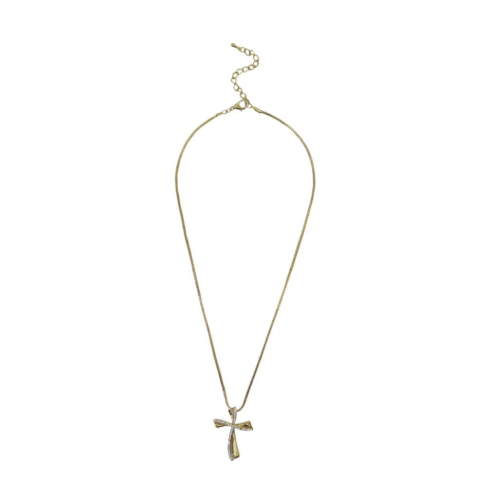 Cross Pendant Necklace Gold