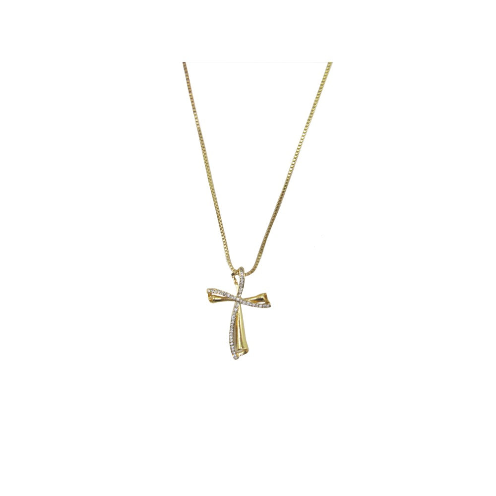 Cross Pendant Necklace Gold