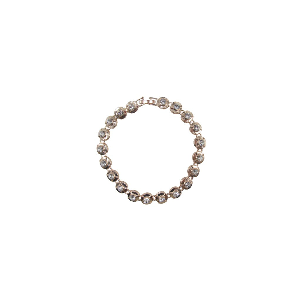 Crystal Diamante Bracelet Rose Gold