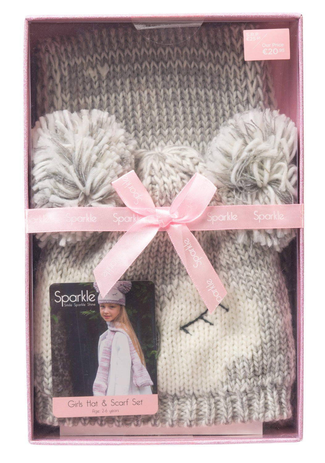 Sparkle Girls Gift Box Hat & Scarf Set