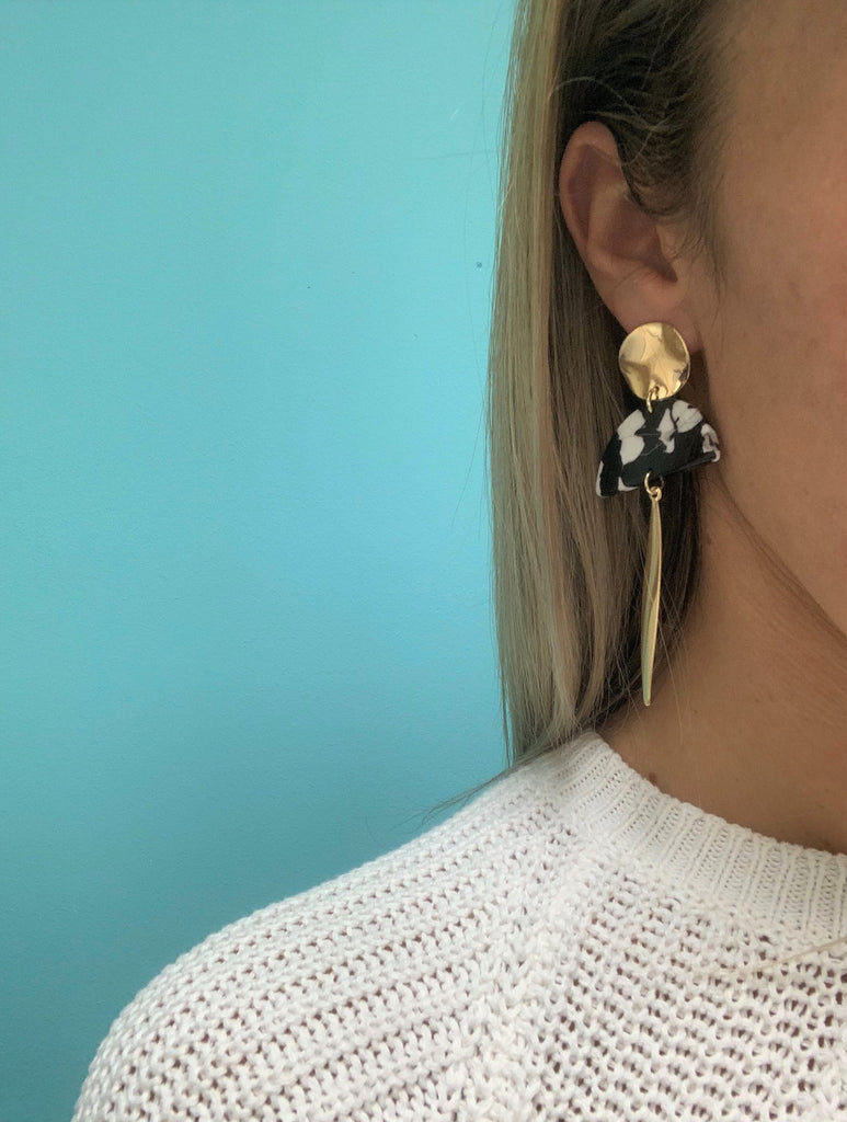 Marble Drop Earring