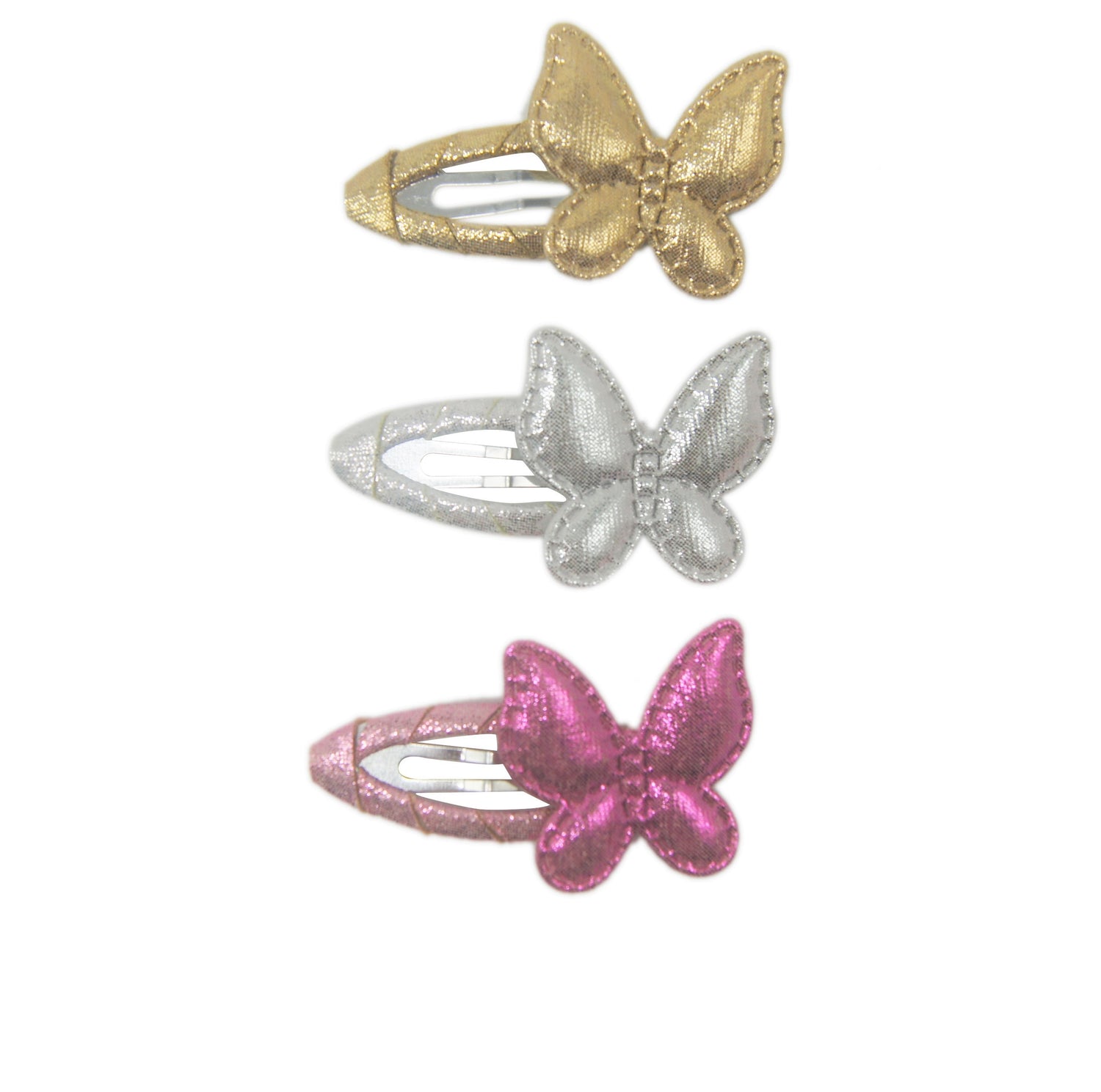 Sparkle 3pk Butterfly Snap
