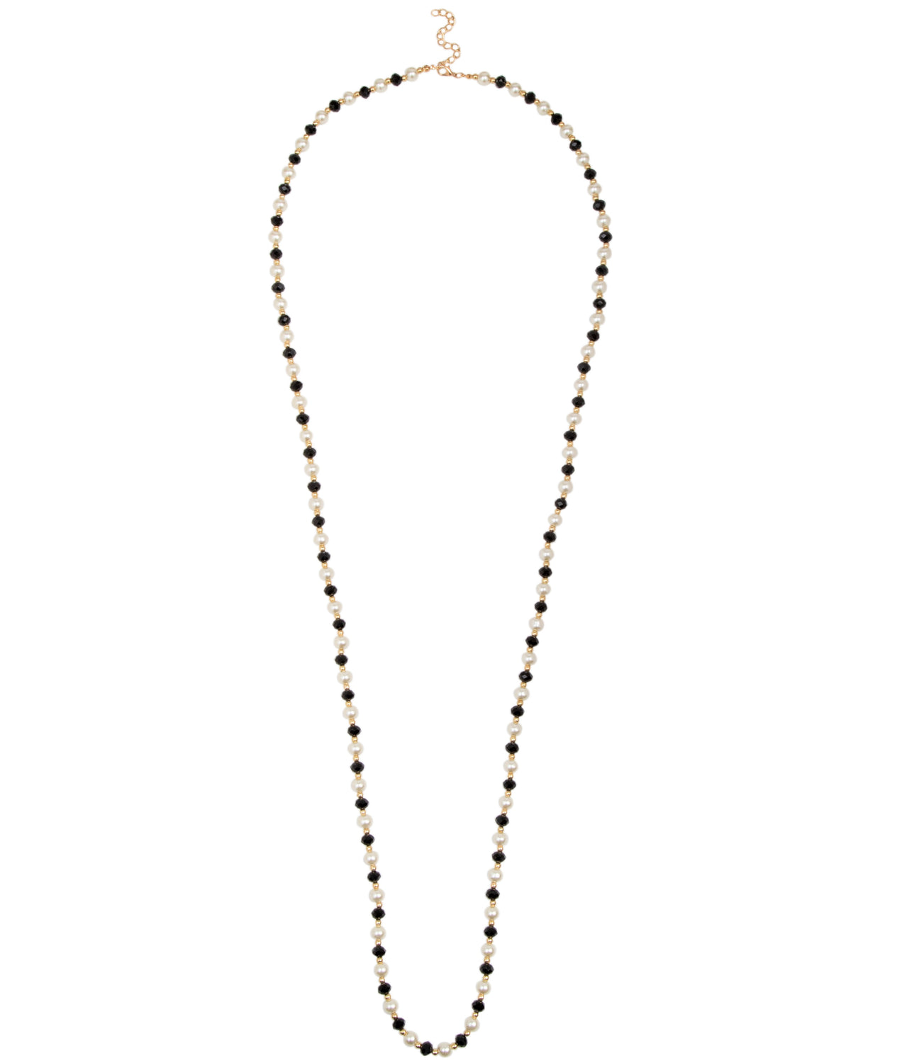 Long Pearl & Bead Necklace
