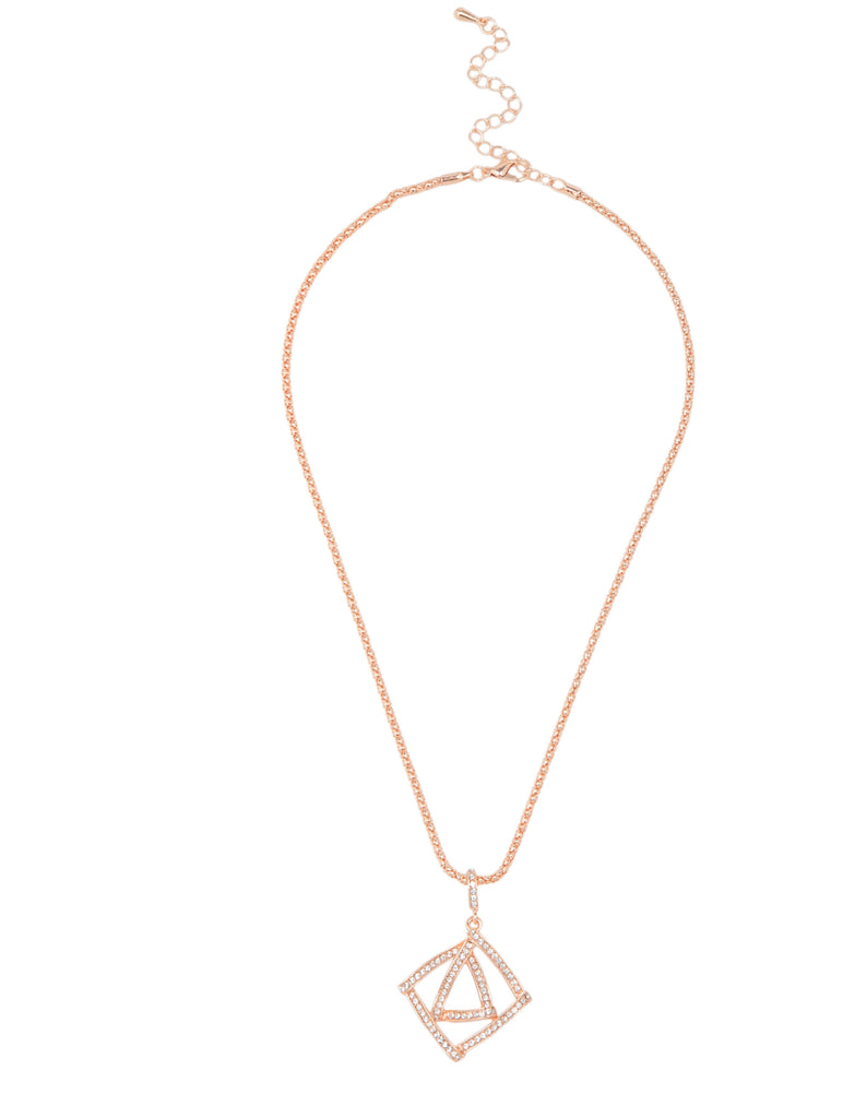 Folded Shape Pendant Necklace