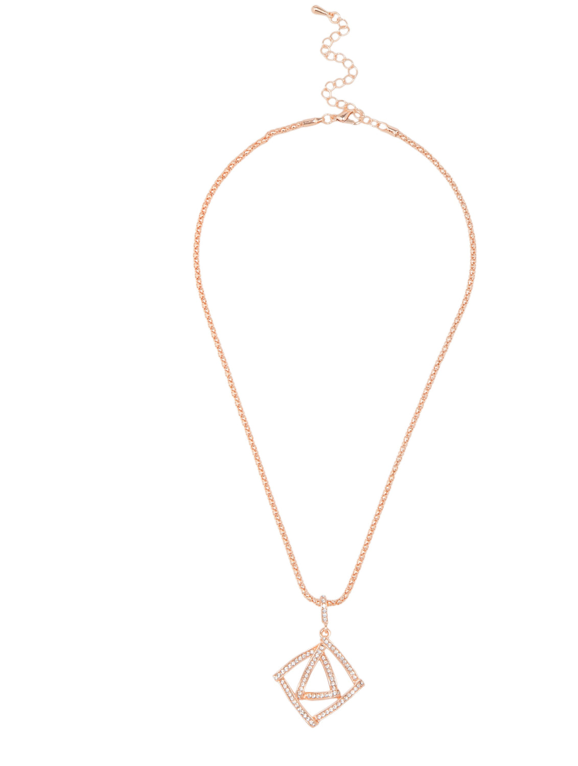 Folded Shape Pendant Necklace
