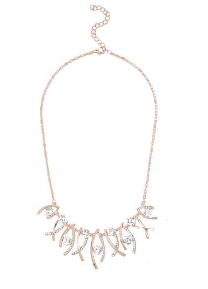 Crystal Necklace Rose Gold