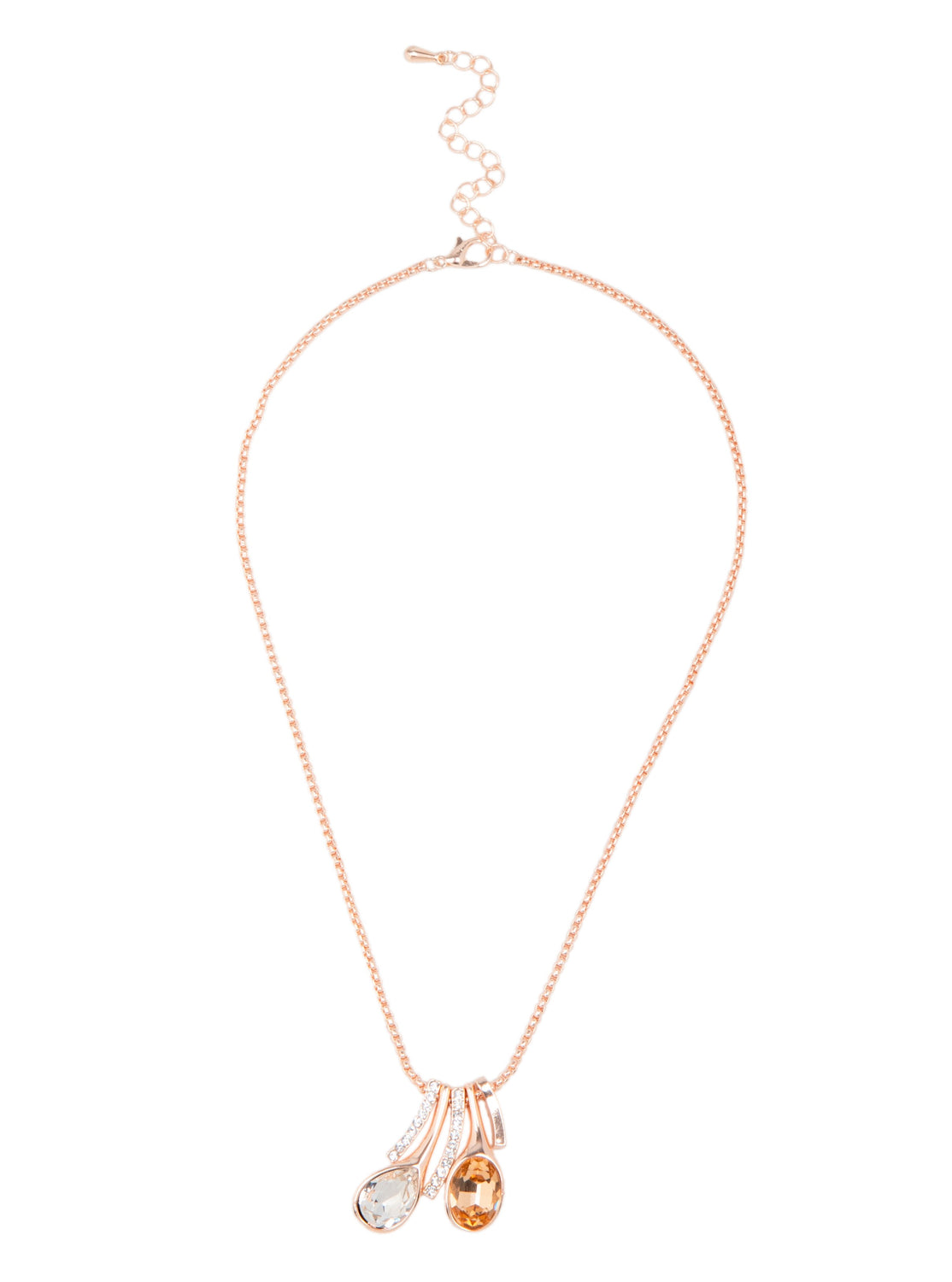 Crystal Necklace Rose Gold