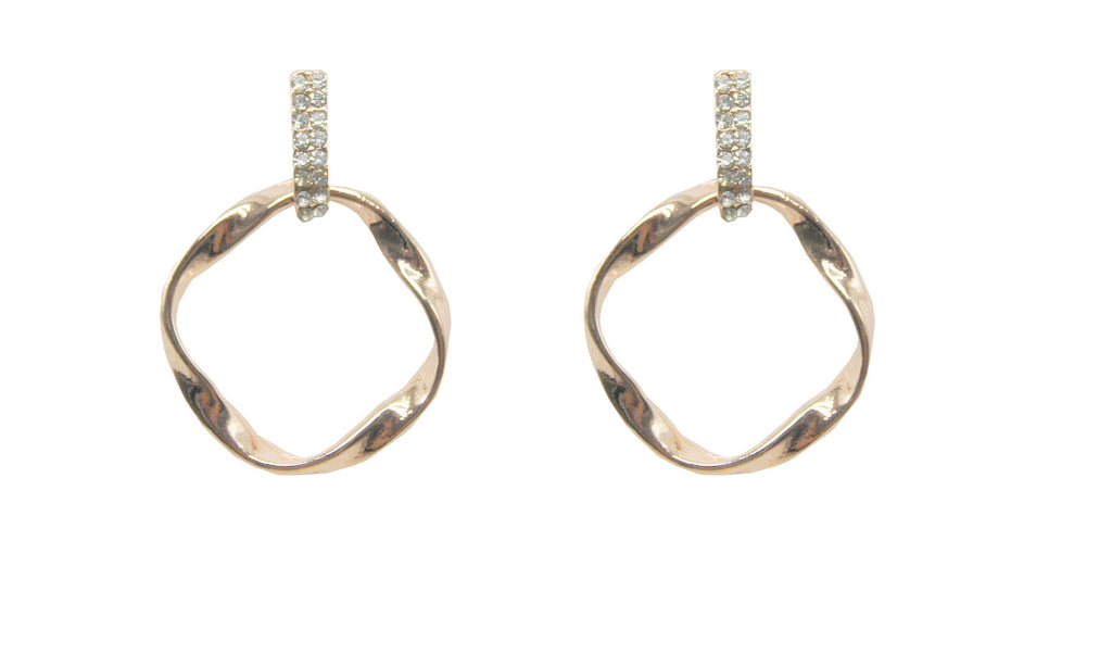 Crystal & Rose Gold Earring