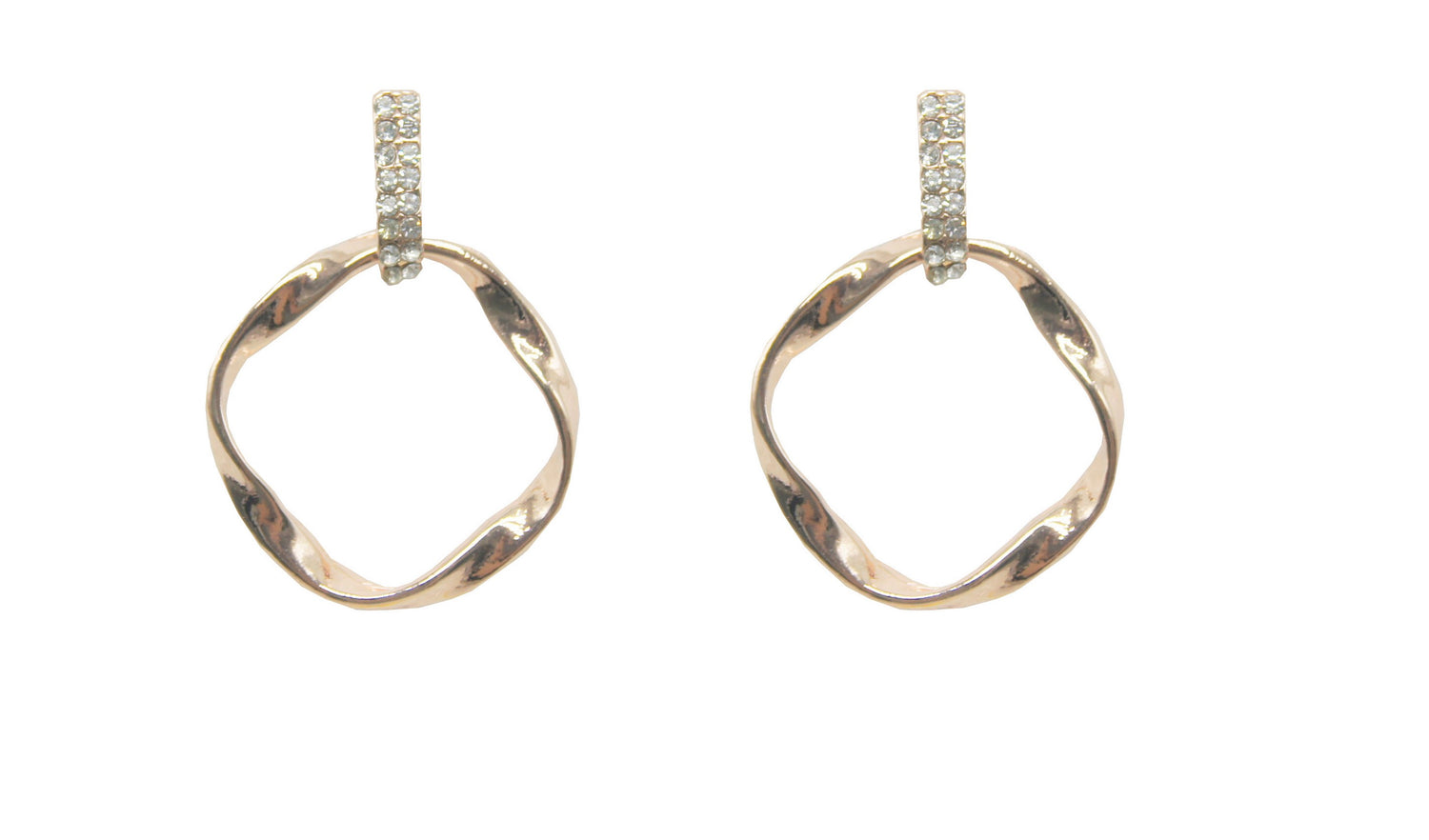 Crystal & Rose Gold Earring