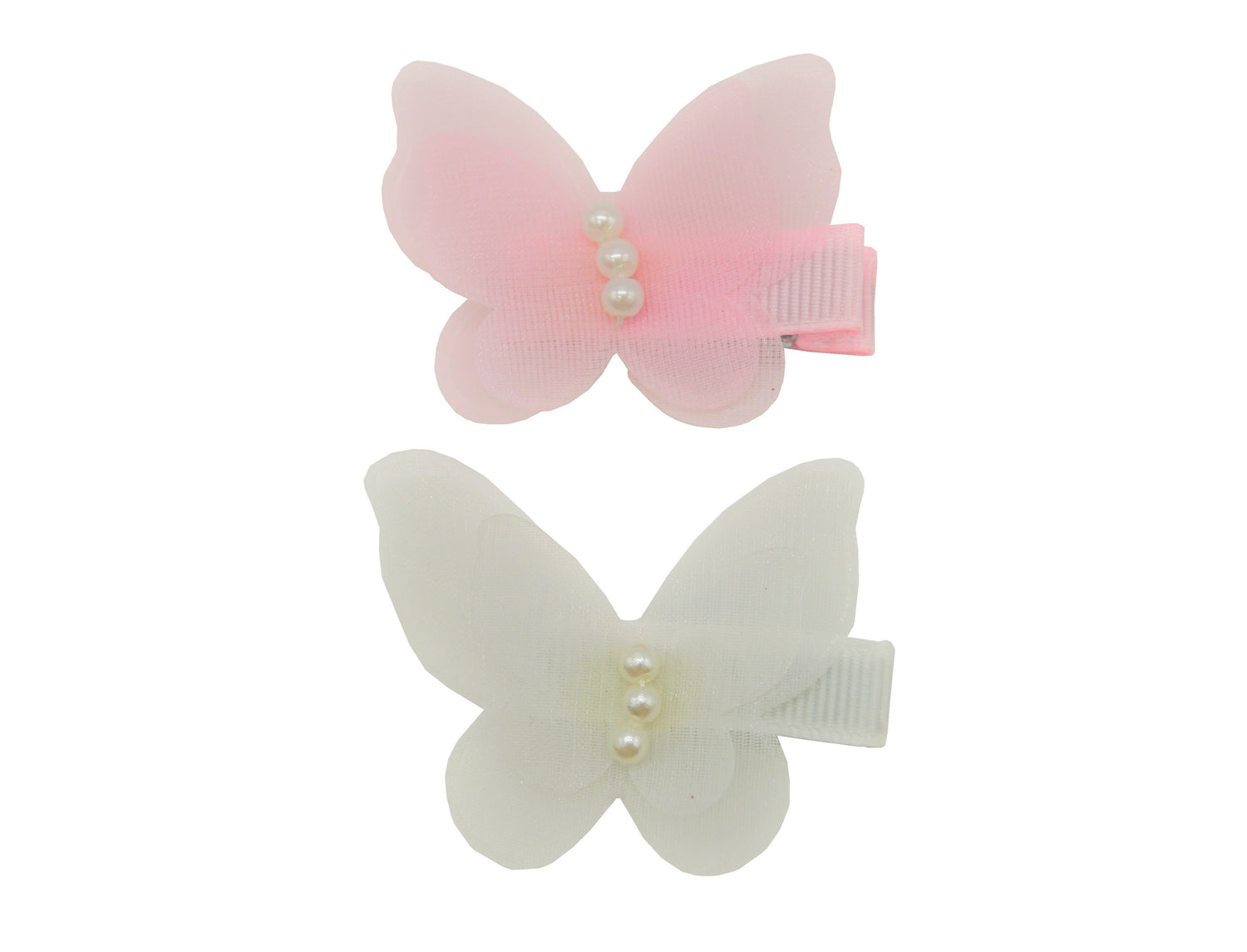 Sparkle 2pk Butterfly Clip Light Pink