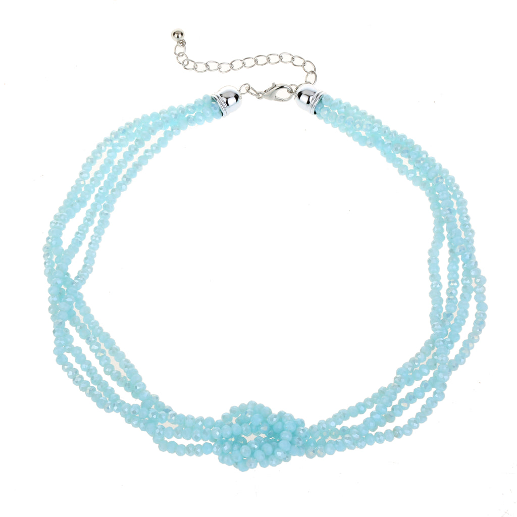 Beaded knot necklace
