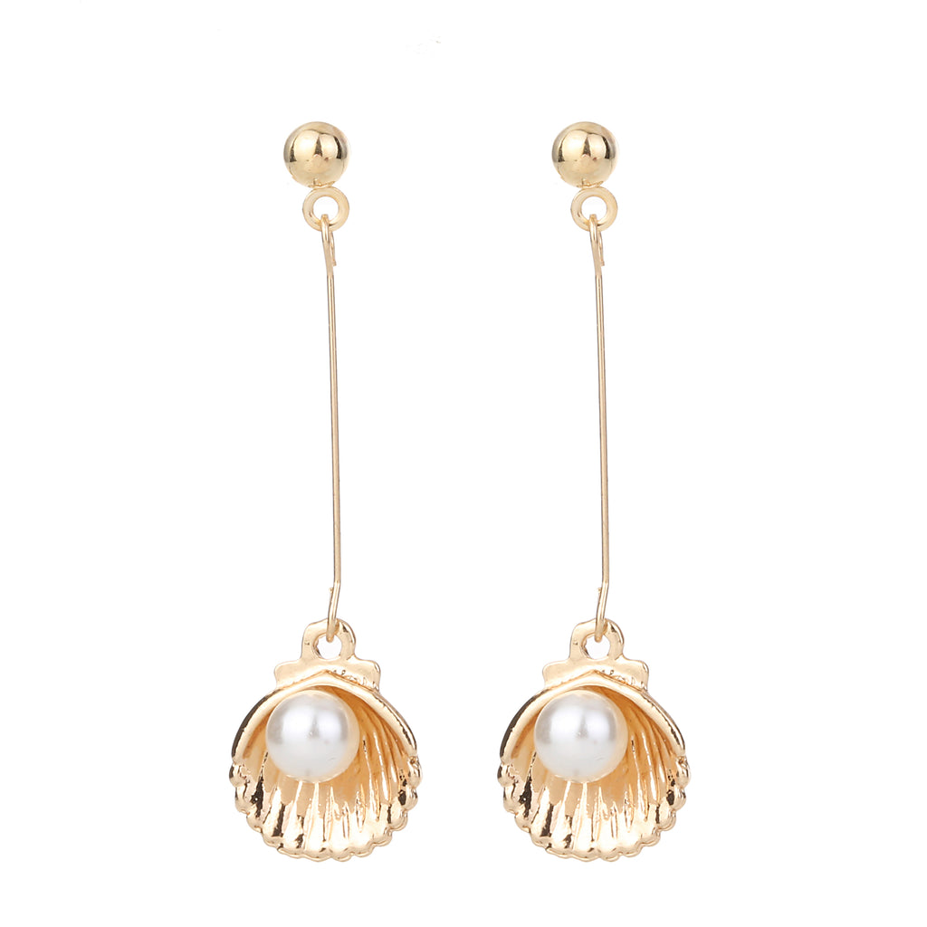 Shell Drop Earring Gold
