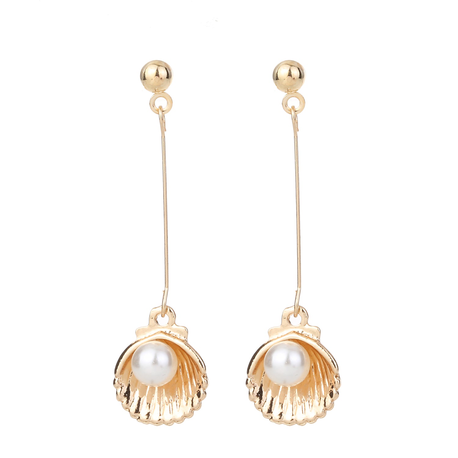 Shell Drop Earring Gold
