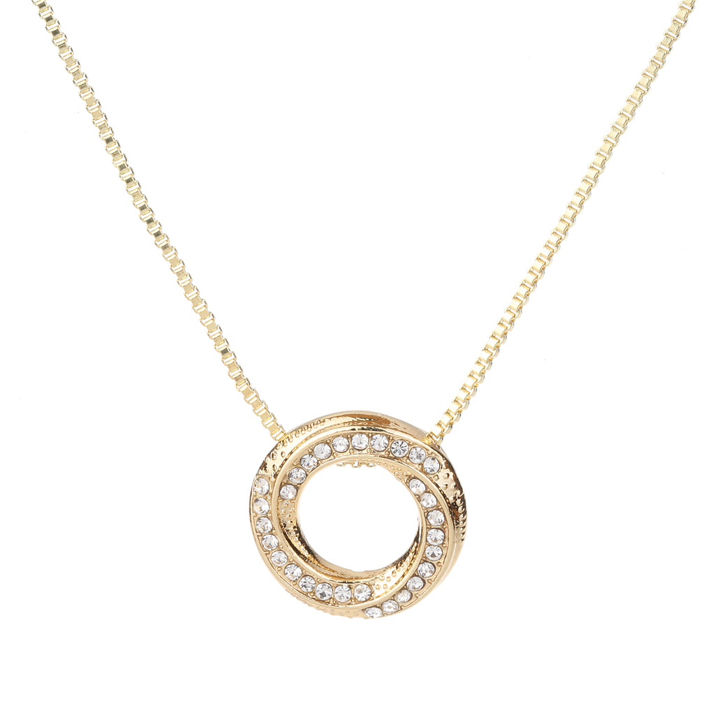 Circle Twist Necklace Gold