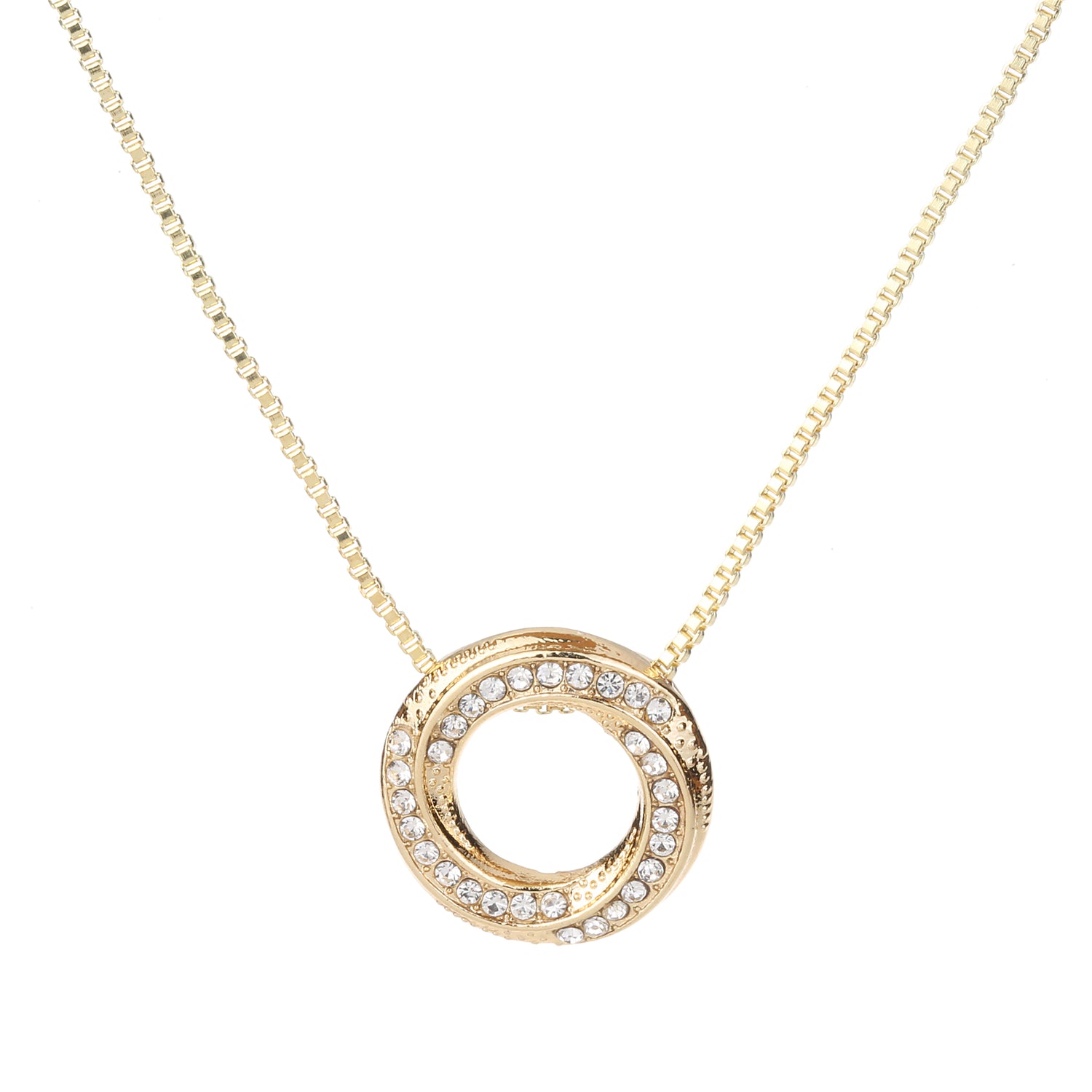Circle Twist Necklace Gold