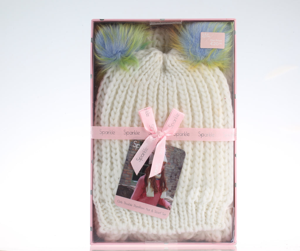 Sparkle Gift Box Hat & Scarf Set