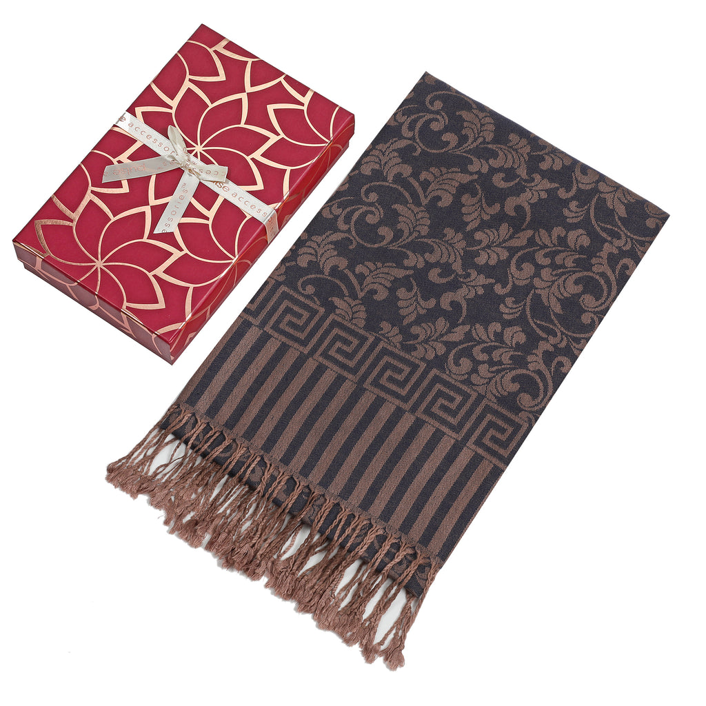 Pulse Ornate Gift Box Scarf - Blue