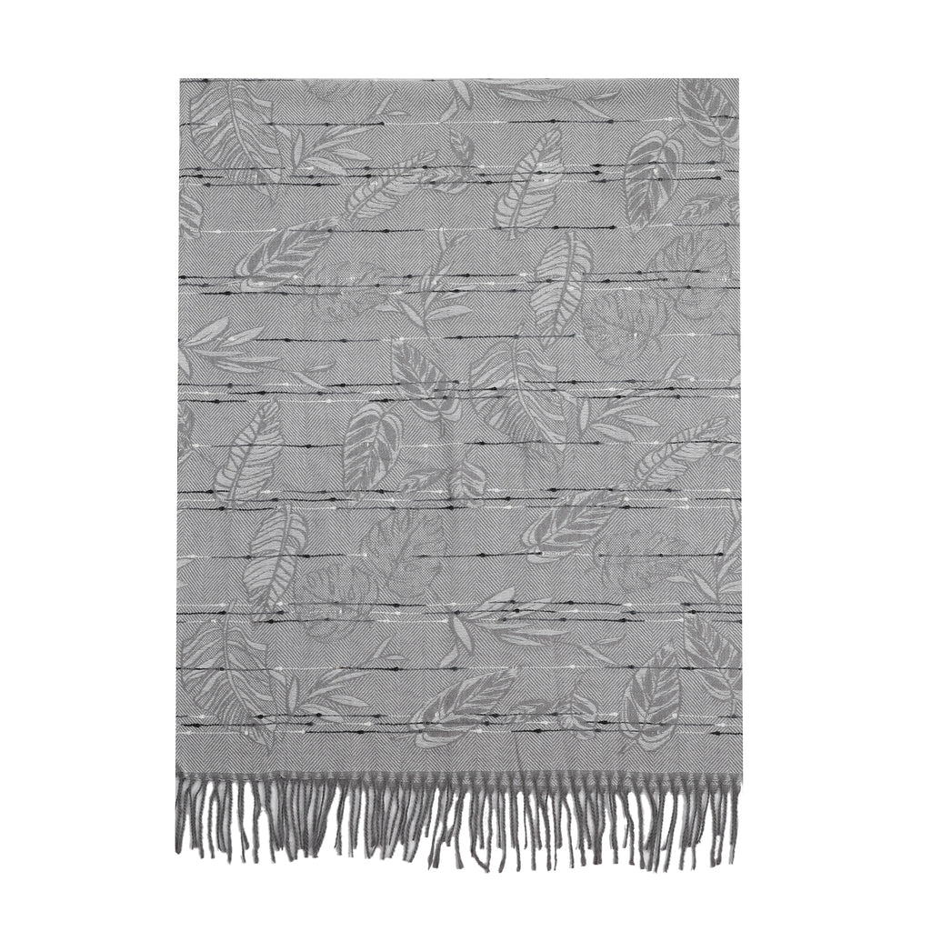 Pulse Leaf Gift Box Scarf - Grey
