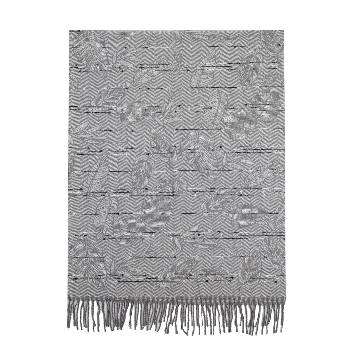 Pulse Leaf Gift Box Scarf - Grey