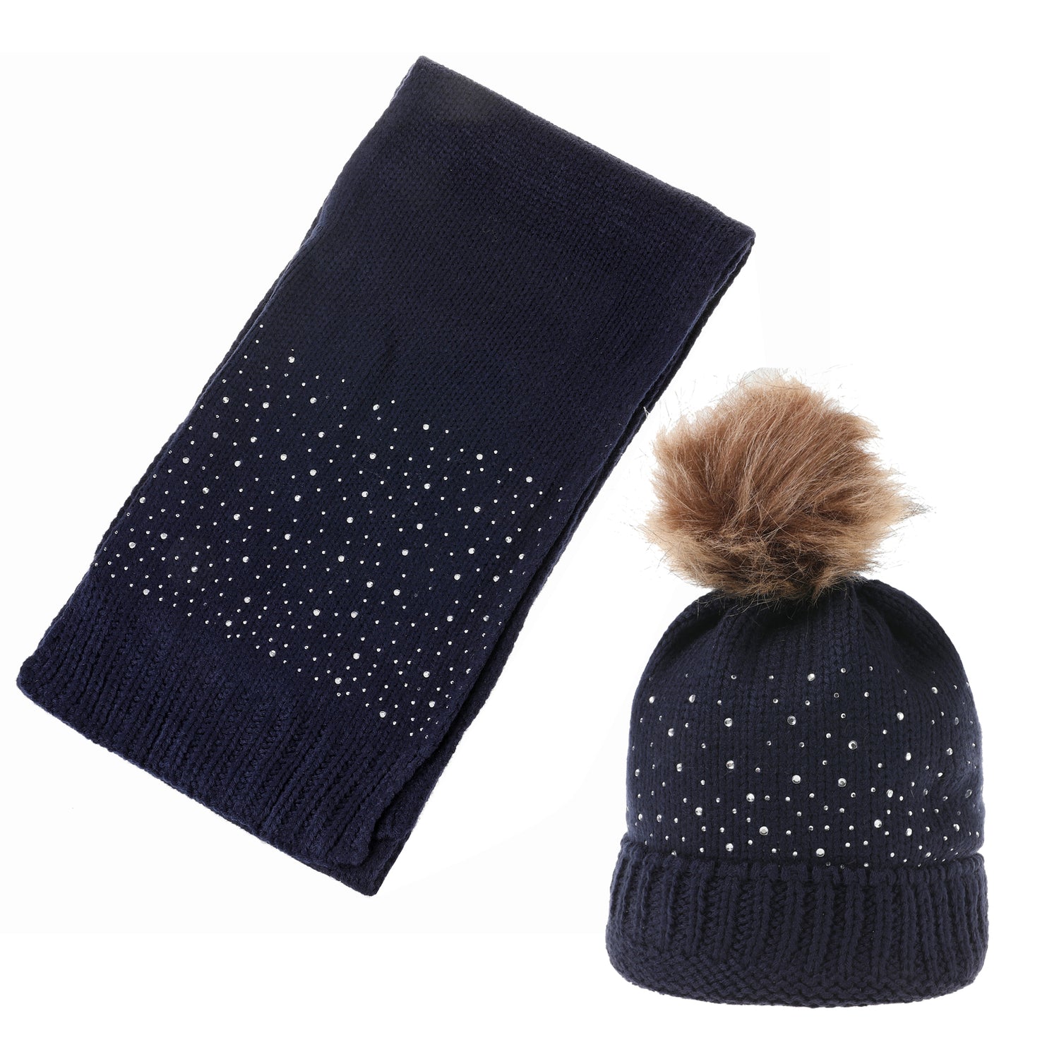 Pulse Deluxe Gift Box Hat & Scarf Set - Navy