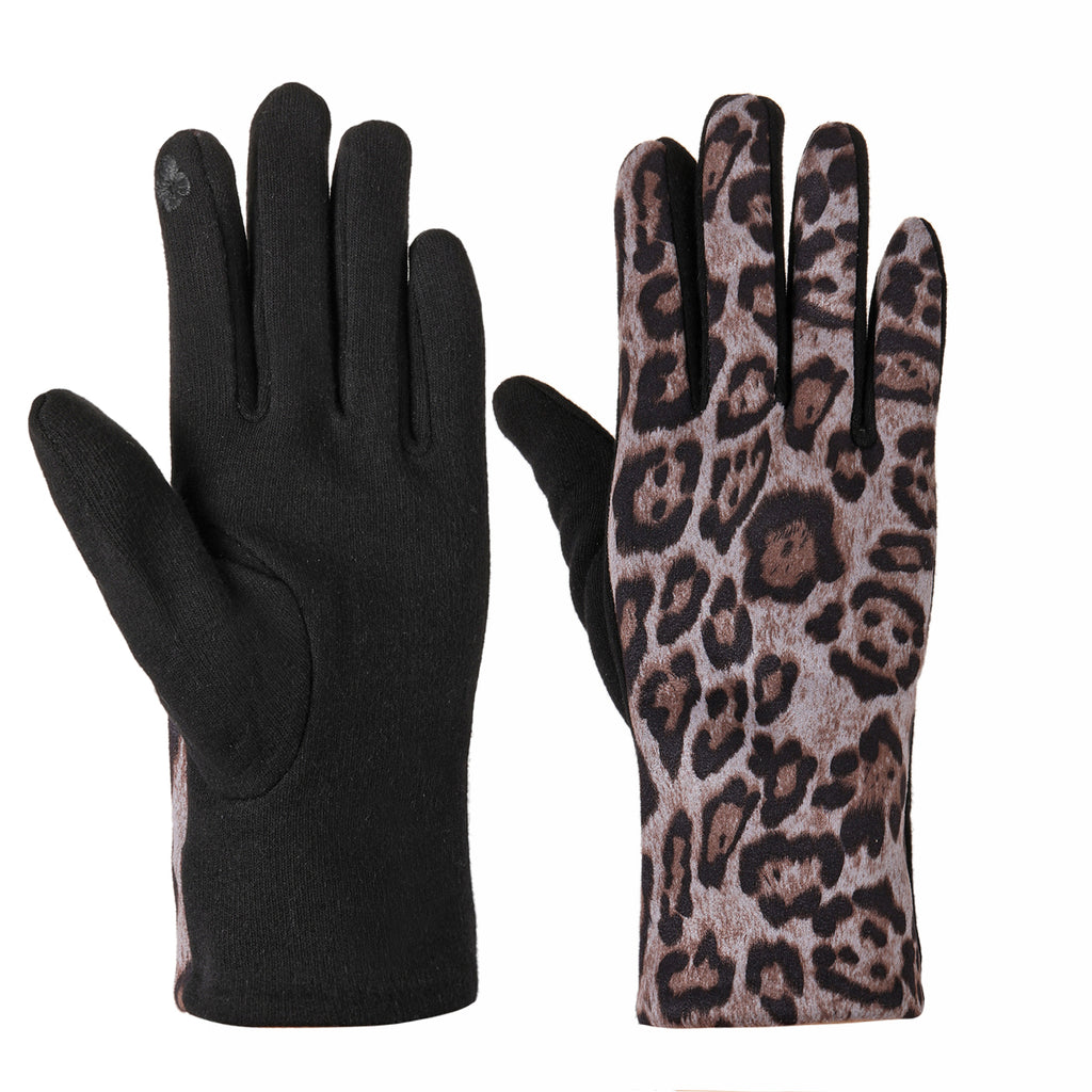 Pulse Leopard Gift Boxed Gloves - Grey