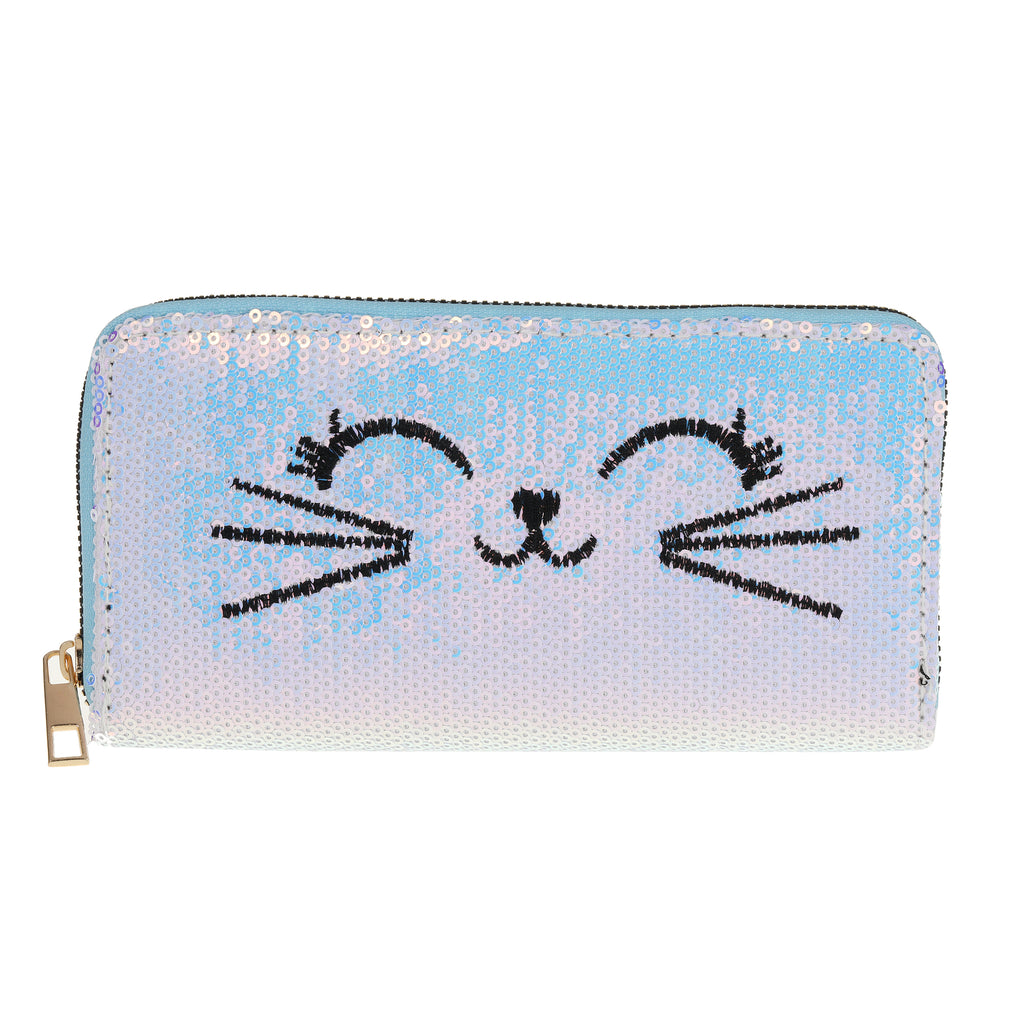 Sparkle Sequin Gift Box Wallet - White