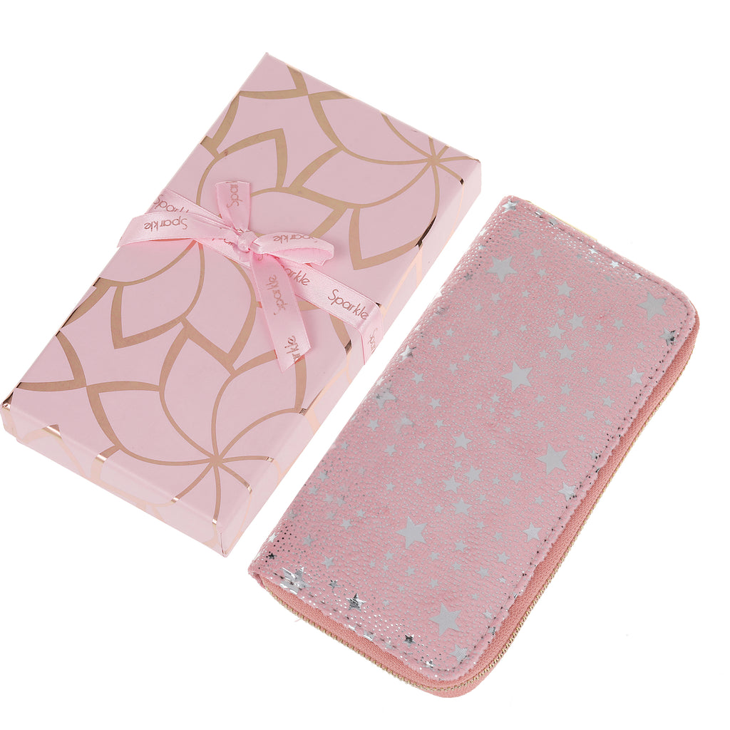Sparkle Star Gift Box Wallet - Pink