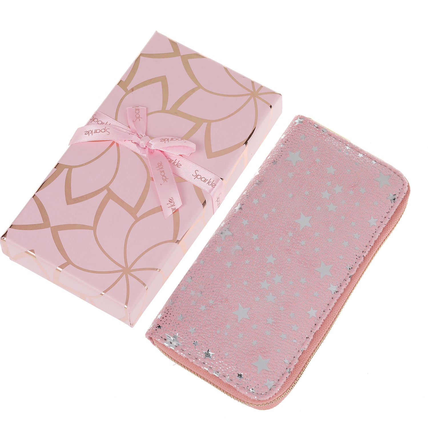 Sparkle Star Gift Box Wallet - Pink
