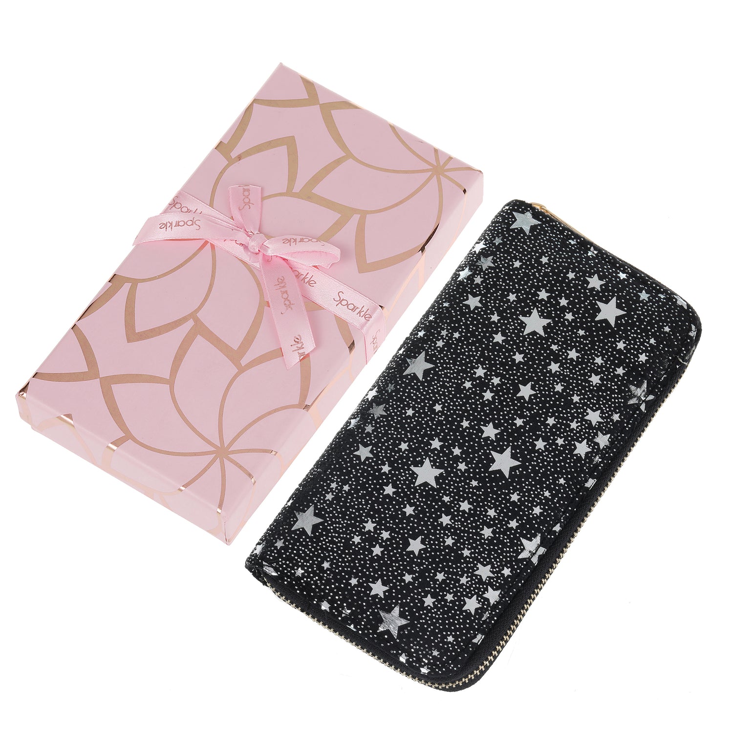 Sparkle Star Gift Box Wallet - Black