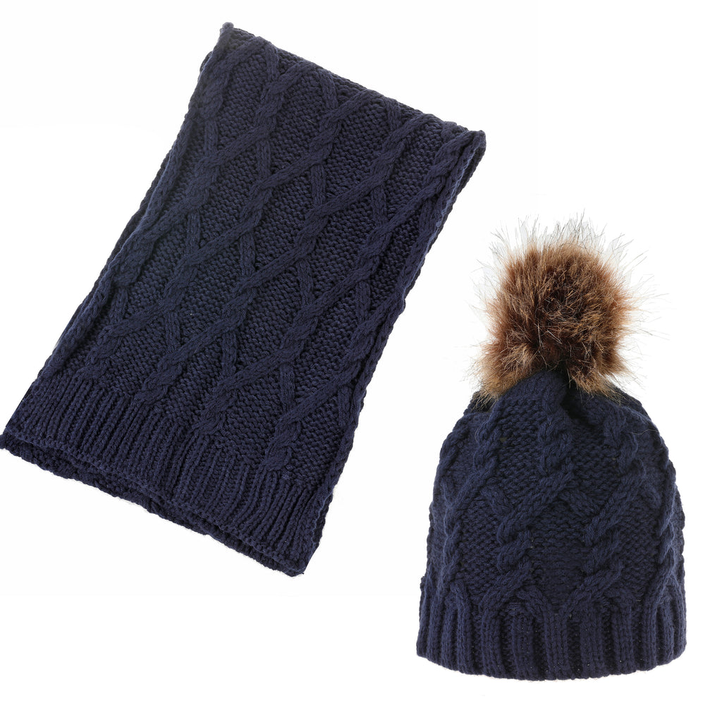 Pulse Gift Box Hat & Scarf Set - Navy