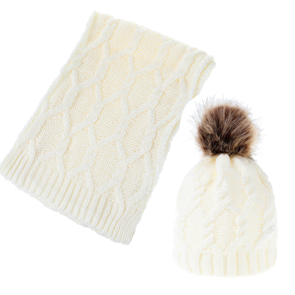 Pulse Gift Box Hat & Scarf Set - Cream