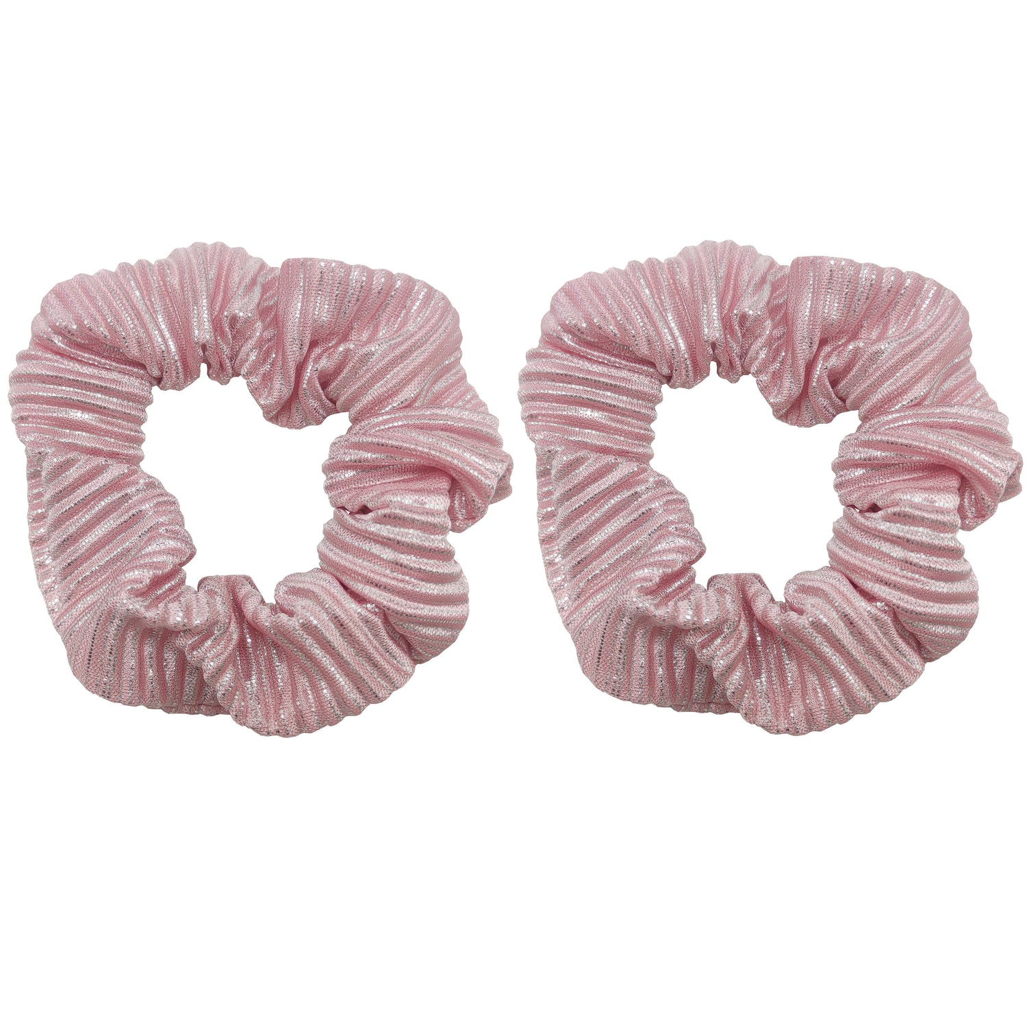 Sparkle 2pk Pleated Scrunchie - Pink