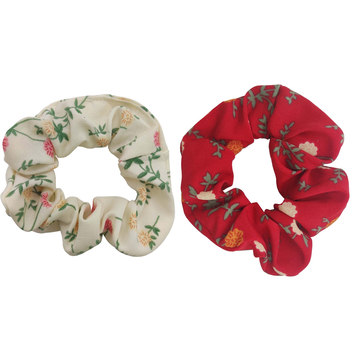 Sparkle 2pk Scrunchie - Red & Cream