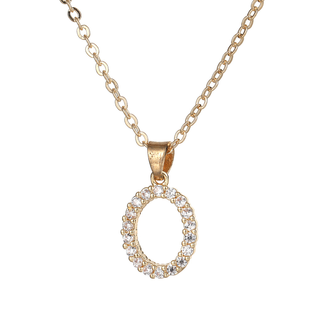 Oval Pendant Necklace Gold