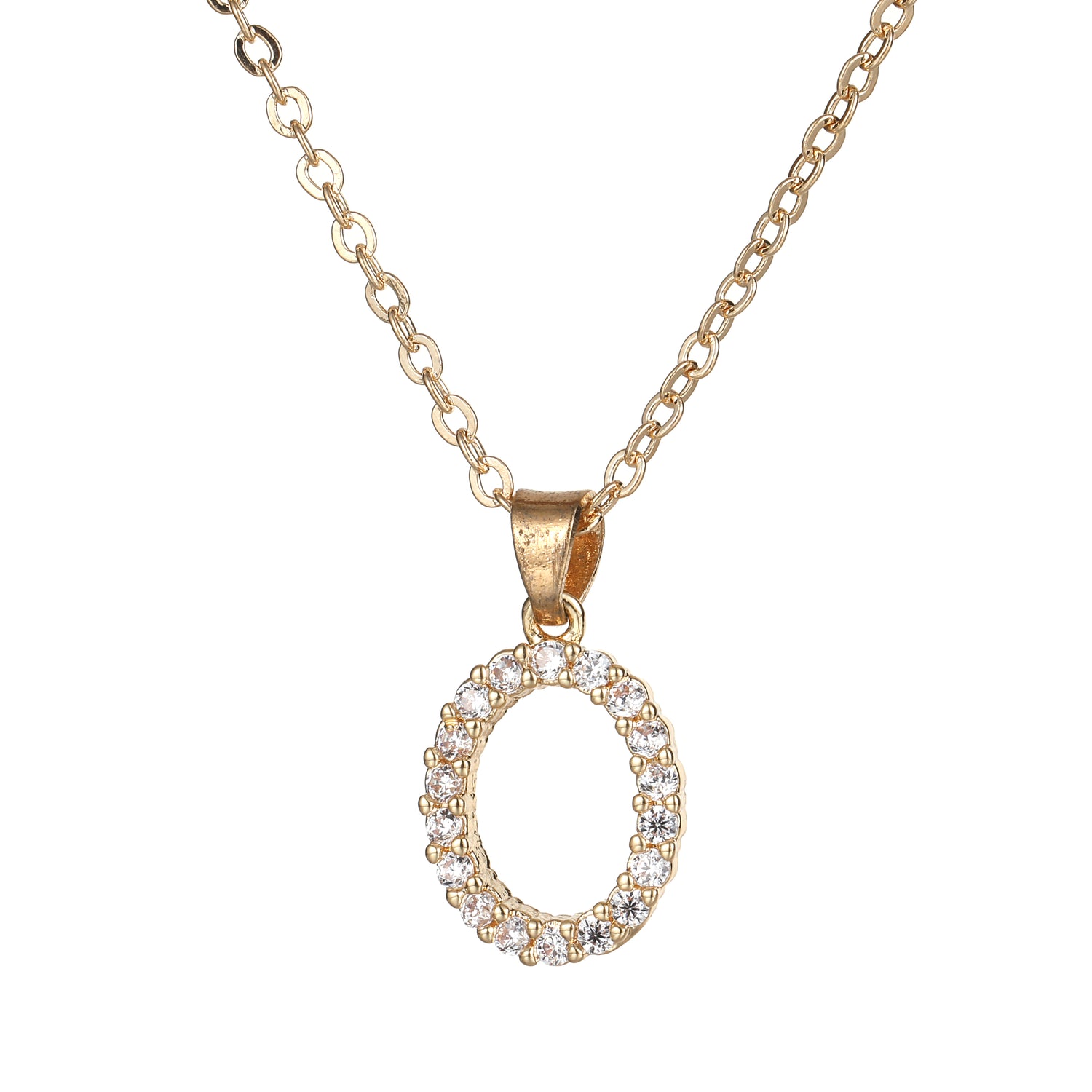 Oval Pendant Necklace Gold